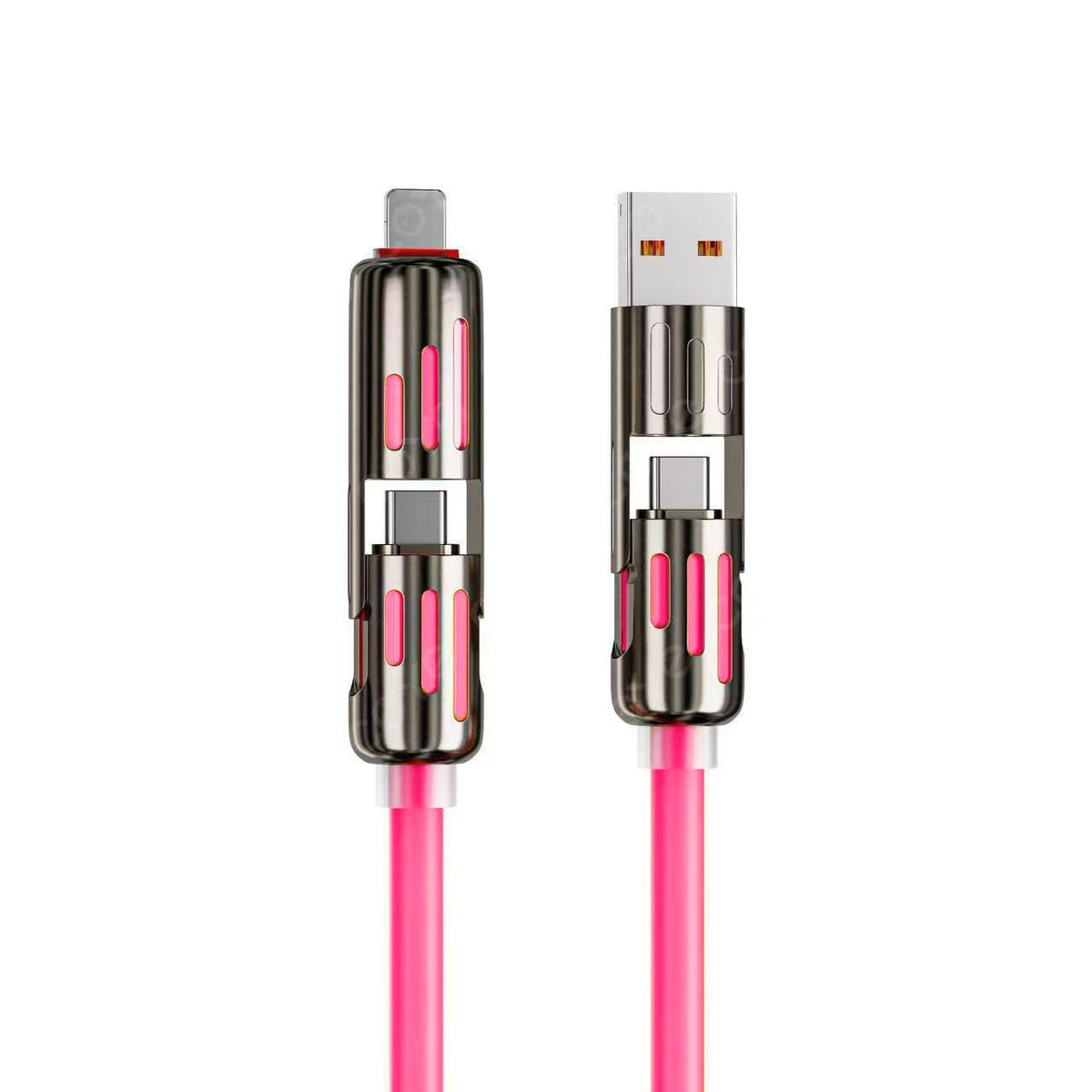 Buy 1 Get 1 Free -4-in-1 Fast Charging Cable – 6.6FT USB-C Multi-Connector Cord