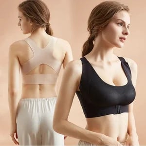 💕💕💕Cross Back Front Closure Wireless Posture Support Bra