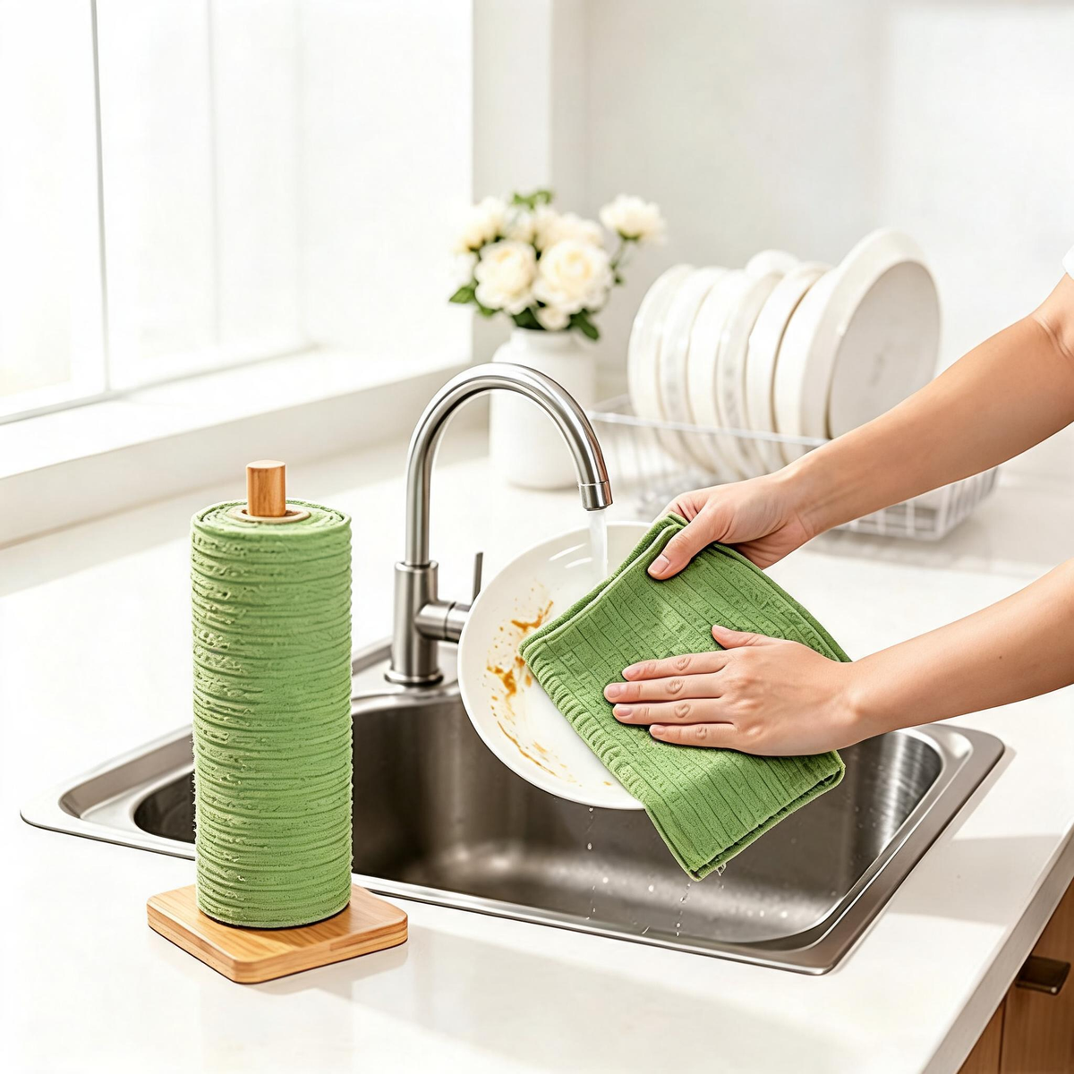 Tearable Plush Cleaning Cloth Roll
