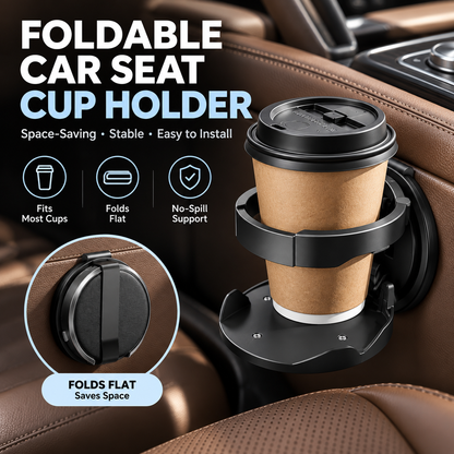 📢📢Drinks rolling all over your car?🔥🔥 ⏰Must-have for road trips & commutes,Car Seat Headrest Cup Holder with Hooks