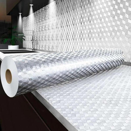 Peel & Stick Aluminum Foil Wallpaper~~