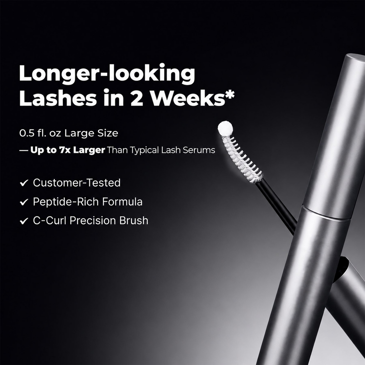 Eyelash Growth Serum- Safe & Gentle Lashes Care, Fuller, Thicker in 2 Weeks, Non-Prostaglandin