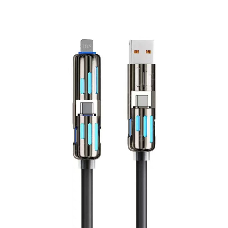 Buy 1 Get 1 Free -4-in-1 Fast Charging Cable – 6.6FT USB-C Multi-Connector Cord