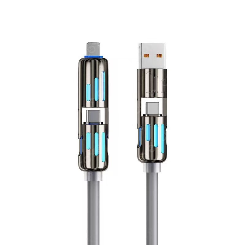 Buy 1 Get 1 Free -4-in-1 Fast Charging Cable – 6.6FT USB-C Multi-Connector Cord
