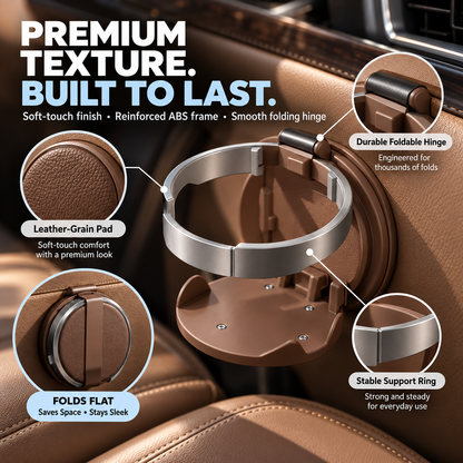 📢📢Drinks rolling all over your car?🔥🔥 ⏰Must-have for road trips & commutes,Car Seat Headrest Cup Holder with Hooks