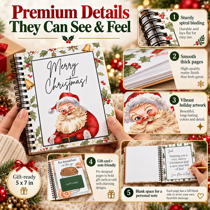 🎄📚Christmas Gift Card Book - 🎁Surprises On Every Page📚Hardcover & Durability Line