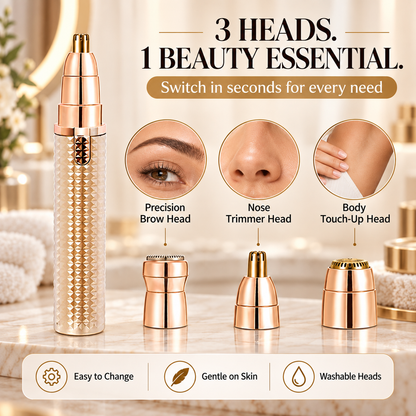 ✂️ 2026 Sale — Over 38,000 Sold!🔥 Portable Electric Eyebrow Trimmer – Interchangeable Heads 🪒