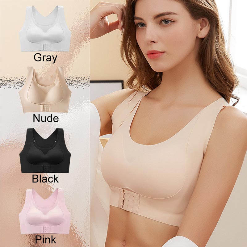 💕💕💕Cross Back Front Closure Wireless Posture Support Bra